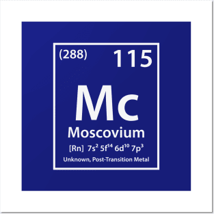 Moscovium Element Posters and Art